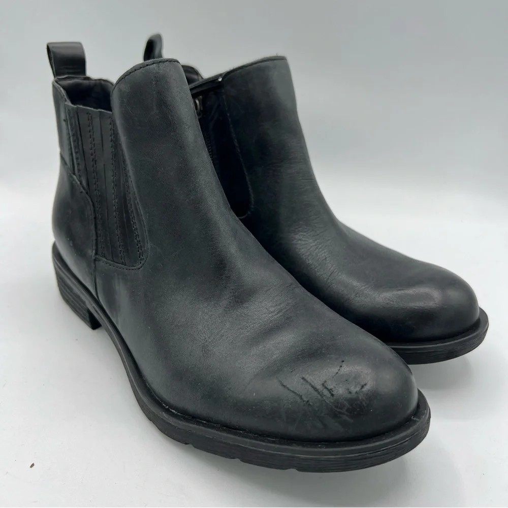 Sofft Women’s Size 6.5 Black Leather Chelsea Boots Ankle‎ Side Zip